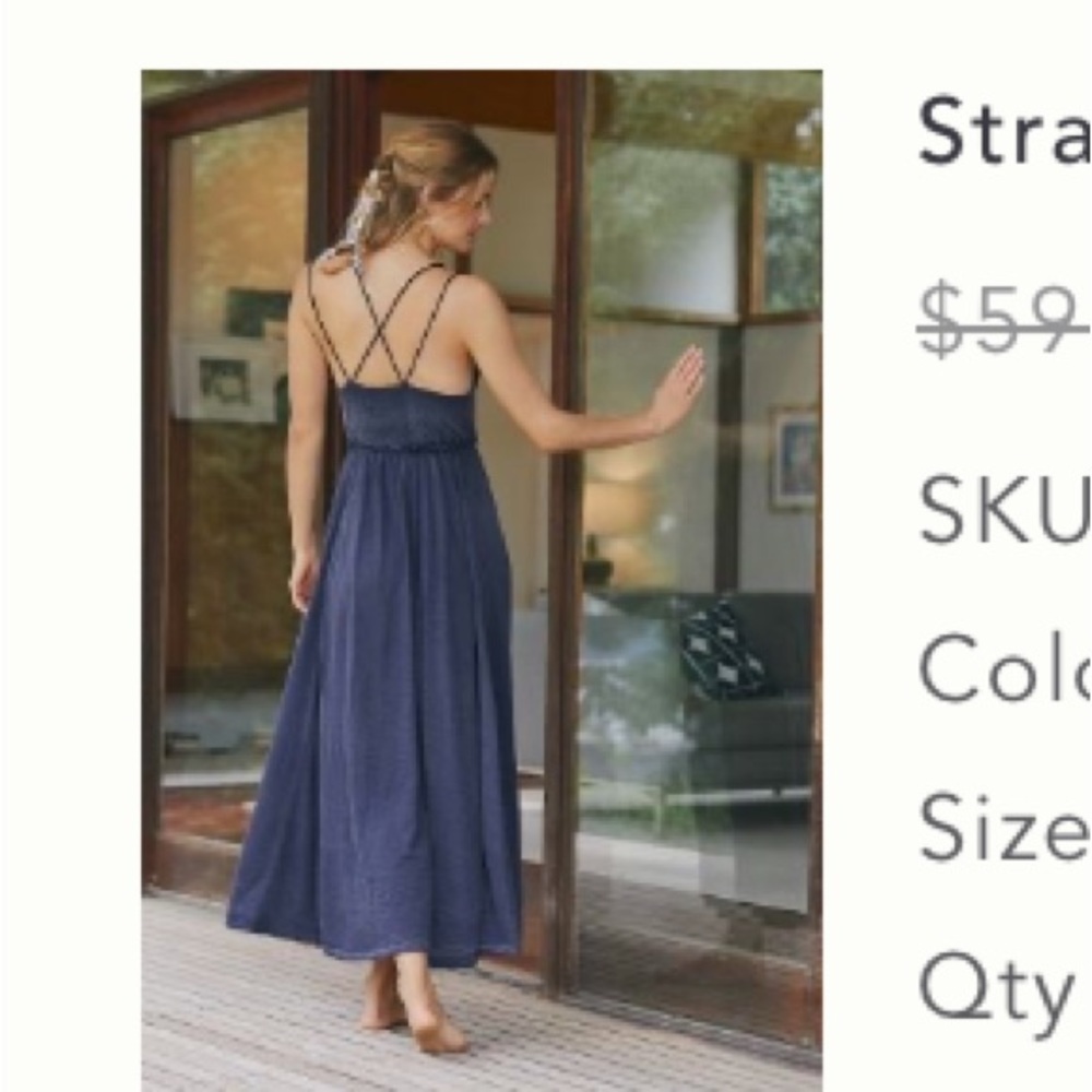 Anthropologie cotton maxi dress